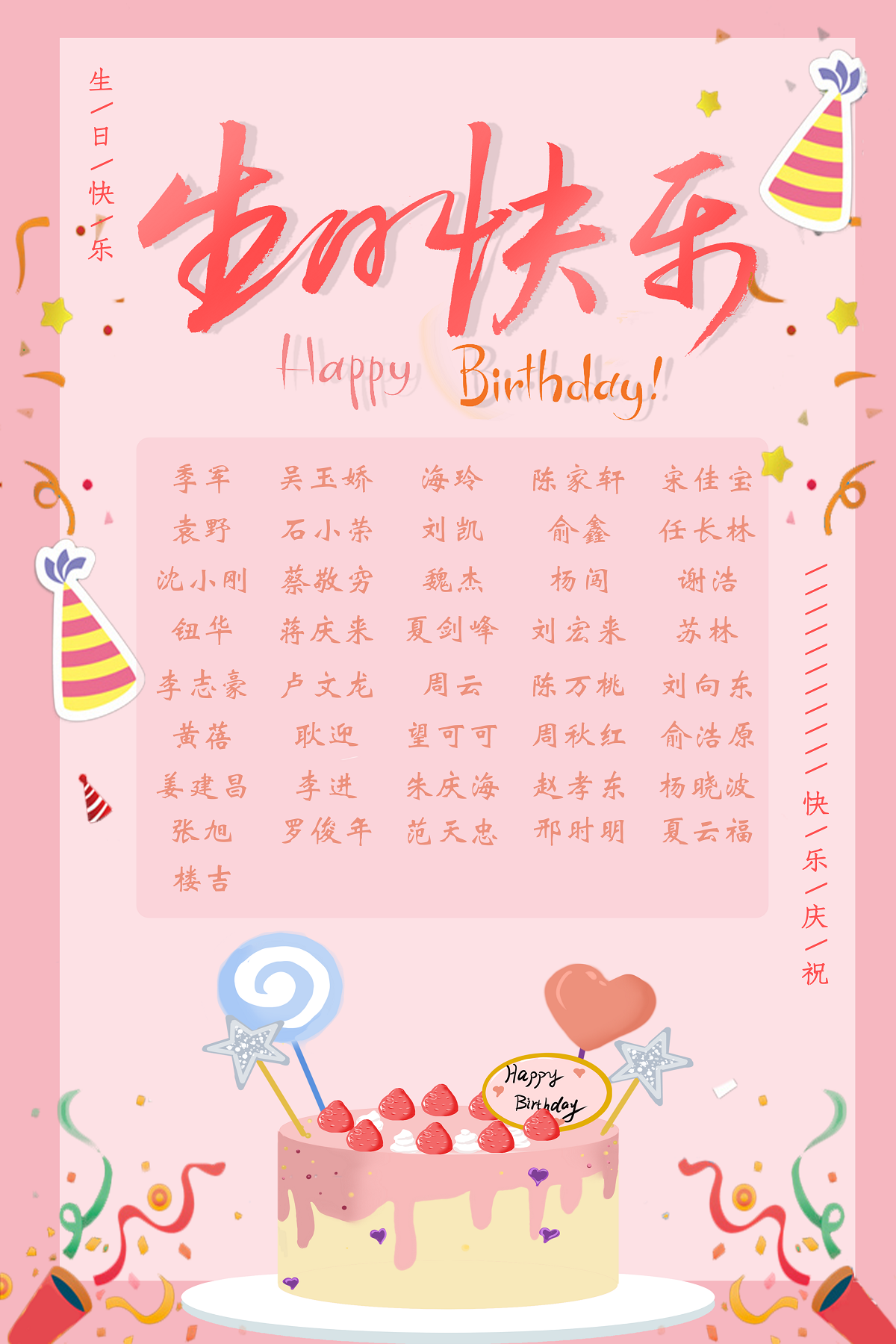 【生日祝?！抗ё?月生日的員工生日快樂！