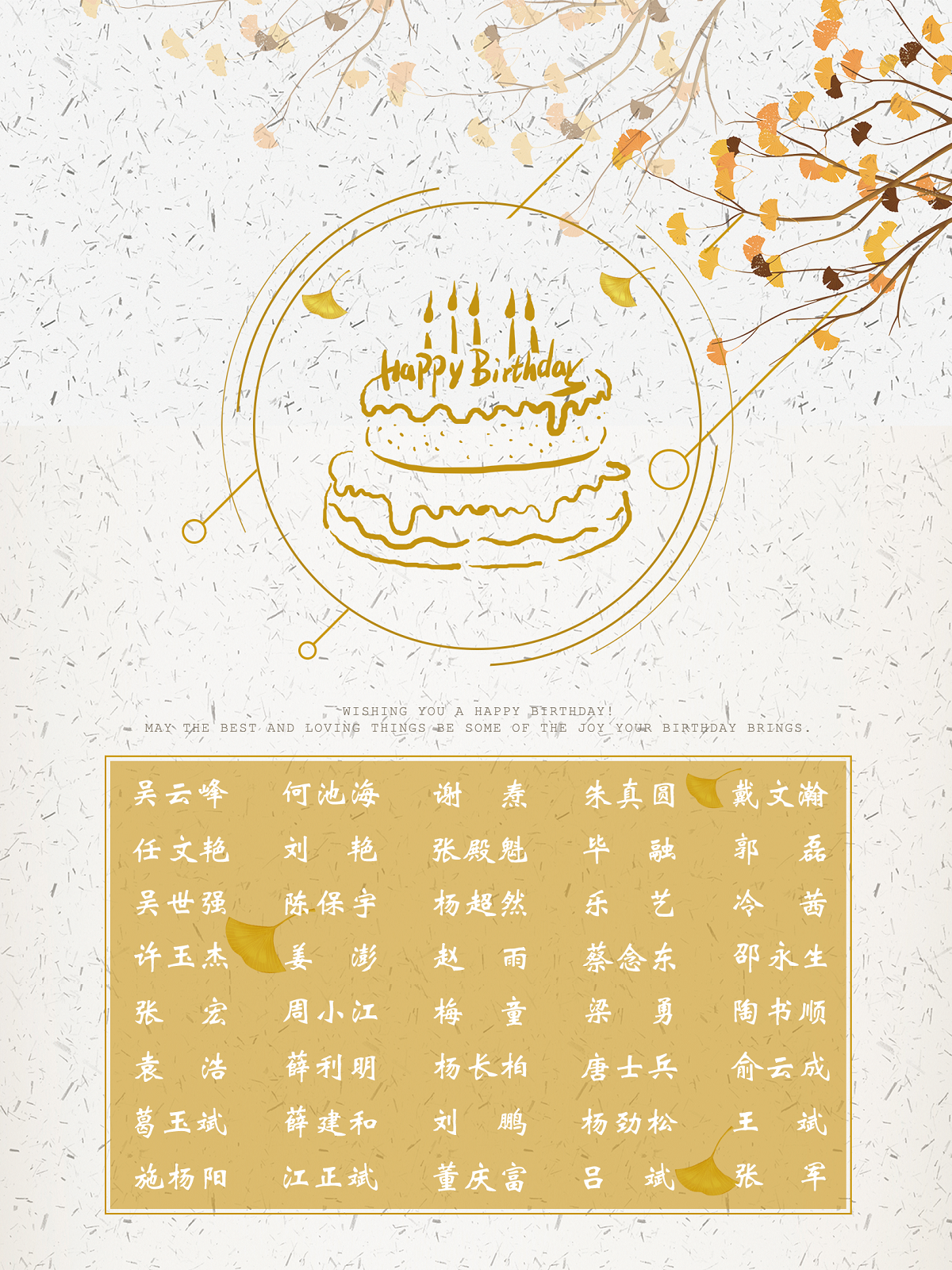 【生日祝?！抗ё?月生日的員工生日快樂！