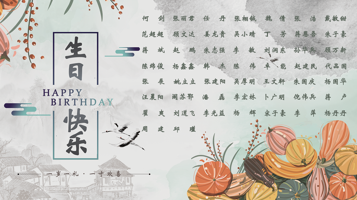 【生日祝?！抗ё?0月生日的員工生日快樂！