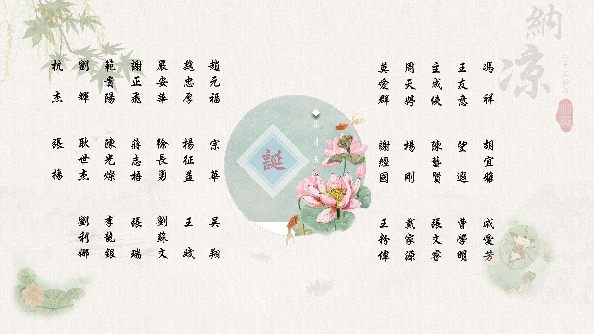 【生日祝福】恭祝07月生日的員工生日快樂！