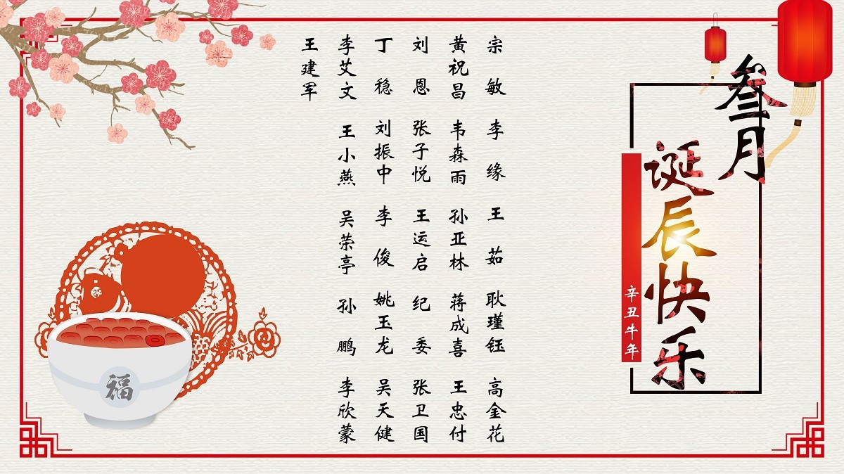 【生日祝?！抗ё?3月生日的員工生日快樂！