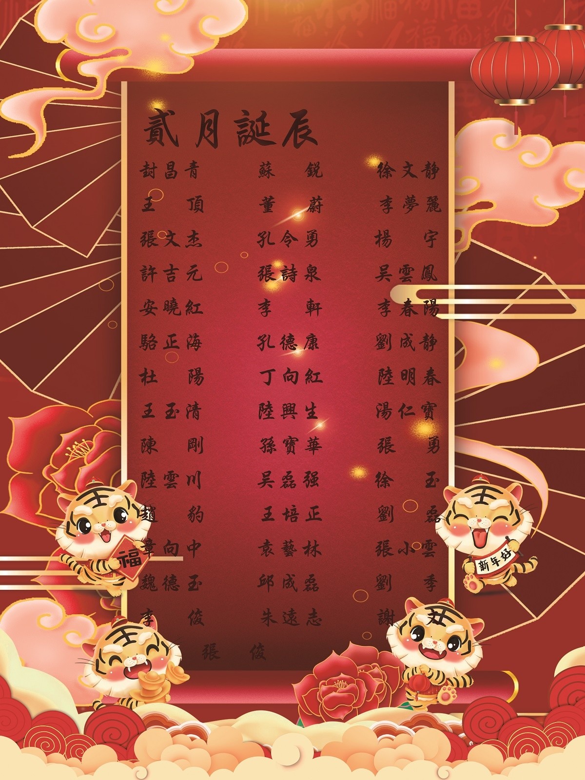 【生日祝福】恭祝02月生日的員工生日快樂(lè)！